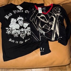 Women’s Disney Villains Top (Set of 2) Retail Value $69